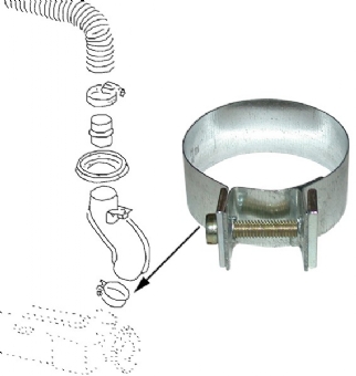 Klem voor montage kachelslang 51mm A-kwaliteit