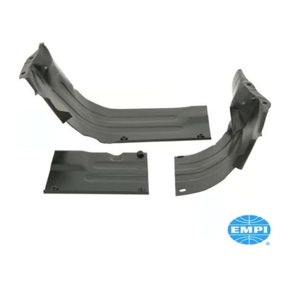 Warmtegeleiding plaatwerk onder zwart, 3 delig