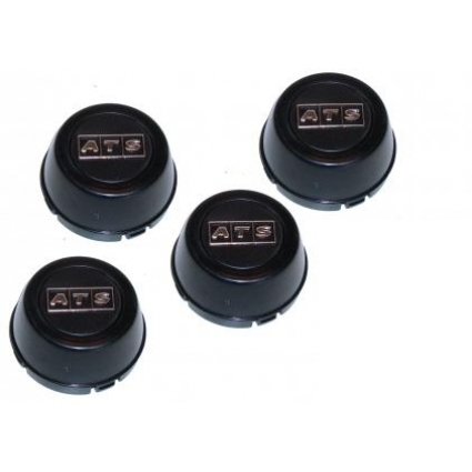 Velgdop/naafdop zwart, chroom ATS embleem 4stuks