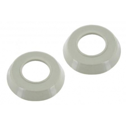 Raamslinger of deurhendel rozetten zilver beige (Set). Kever 8/1955 T/M 7/1967. Karmann Ghia T/M 7/1967 113837235A