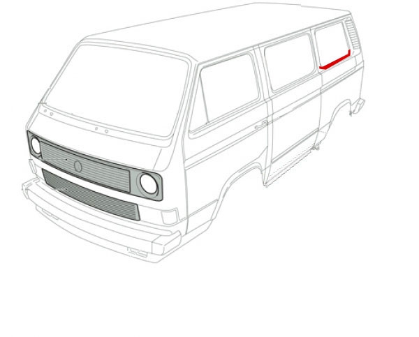 Reparatieset raamsponning linksachter T25 / T3 