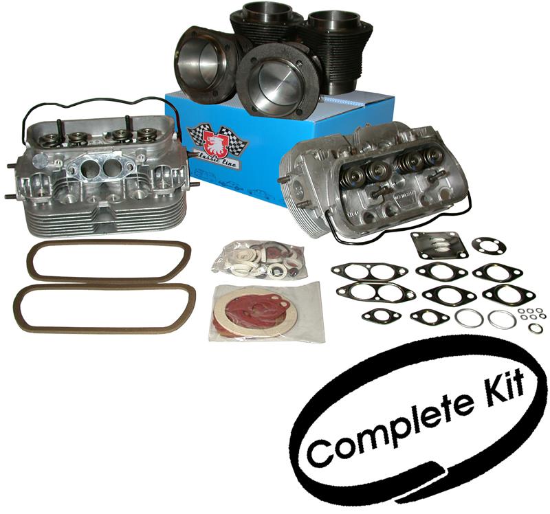 Complete motorset Kever / T1 / T2 1.6 , standaard (85.5 mm) 