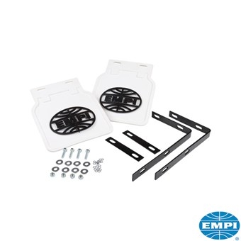 EMPI Spatlap set Kever, wit met zwart logo, 2 stuks