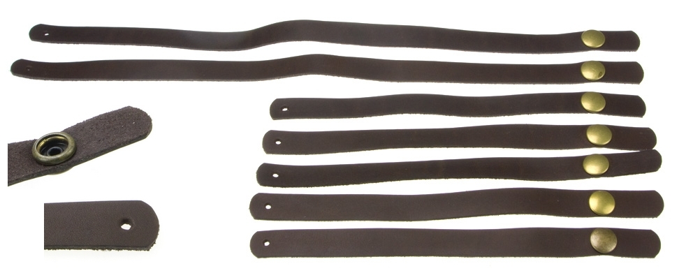 Gordijnhouder set bruin "Westfalia style" (incl drukkers)