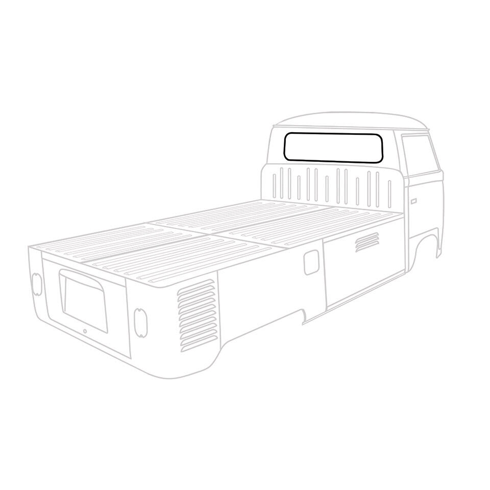 Achterruitrubber zonder lijstgroef. Bus 1965 (ch 266 000 001) T/M 7/1967 alleen pick up 261845521