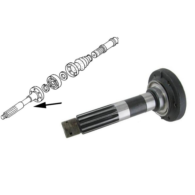 Astap, wielophanging achterzijde T2/ T3 bus 211501265C (175mm)