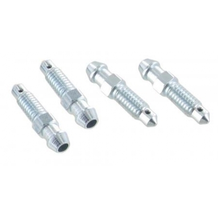 Ontluchtingsnippel M6 x28 4 stuks. Kever / Karmann Ghia trommelrem 10/1957 en later + Girling schijfrem. Bus achter. Type 3 achter. Kübel (alle bouwjaren) 211611477A