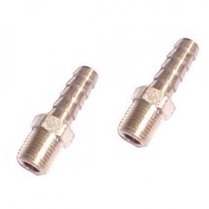 Messing slangpilaar met buitendraad (per paar)