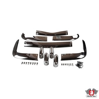 Bumper set Karmann Ghia 66-69, RVS, voor en achter,143798105