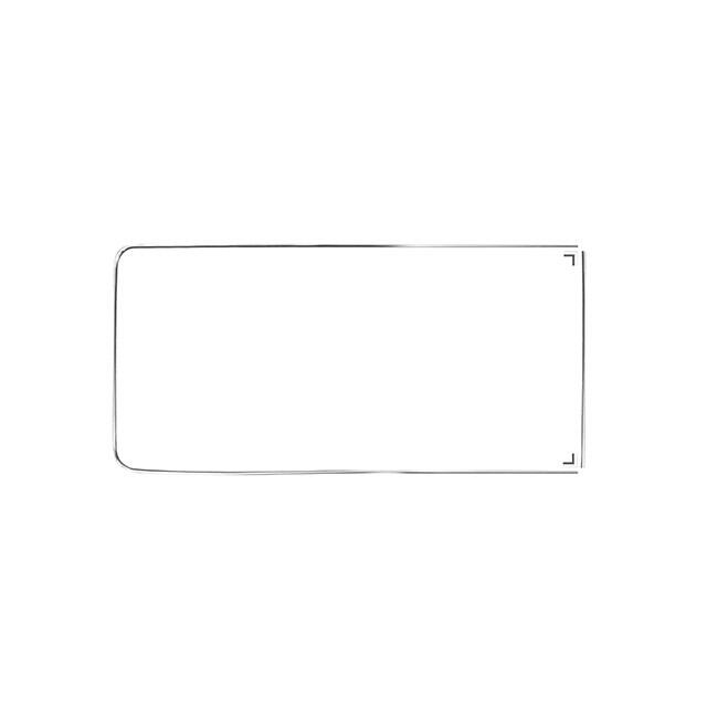 Middelste zijruitrubber sierlijst aluminium met tochtruitje T2 8.1967 t/m 7.1971