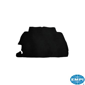 Geribbeld bouclé koffer tapijt uit één stuk zwart