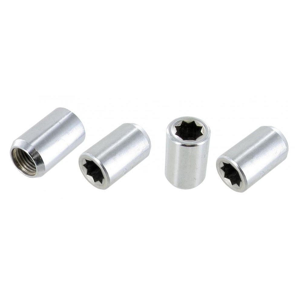 M14x1.5x31 Wielmoeren staal verchroomd 4 stuks conische kop 