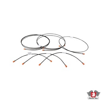 Remleidingset Golf 1 (08/79-02/84) met rembekrachtiger zonder remkrachtverdeler