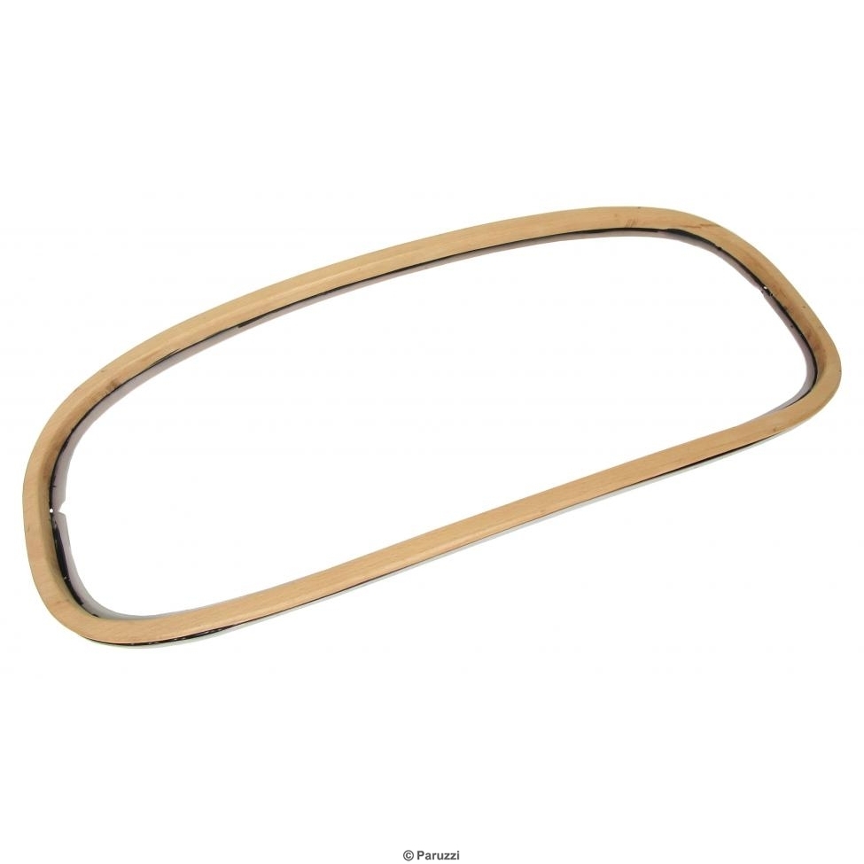 Achterruit frame (RVS) inclusief houten inleg Kever cabrio