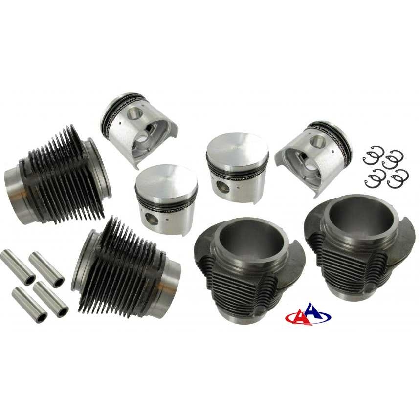 Cilinder/zuigerset 1192 cc (1200). Type 1 motoren boring 77 mm slag 64 mm. carter 87 mm cylinderkoppen 90 mm 111198057A