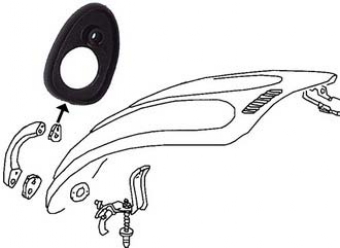 Bovenste pakking voor handgreep kofferklep Kever 113823581A