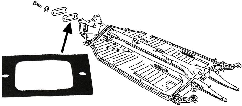 Tunnel inspectie deksel rubber vanaf 8/1965 113701571A