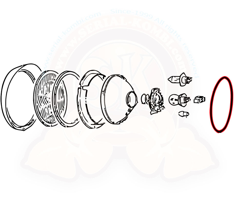 Rubber / afdichtingen tussen spatbord en koplamp 111941129