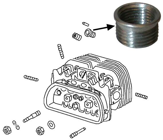 Draadbus voor bougiegatreparatie