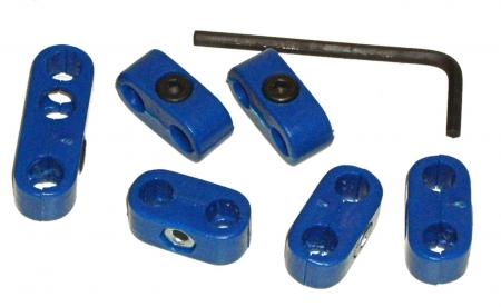 Bougiekabel bevestiging set blauw