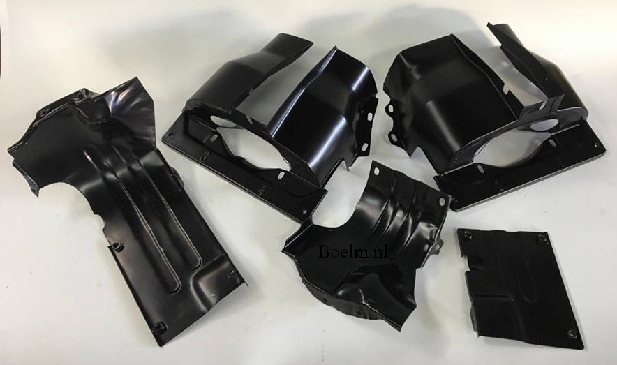 Cilinderbeplating set compleet   zwart (set links + rechts) dubbelpoort