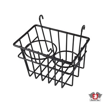 Opbergrek met bekerhouders voor spijlbus, zwart