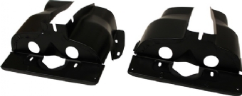 Cilinderbeplating zwart (set links + rechts) enkelpoorts