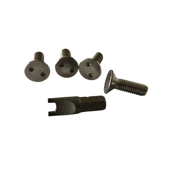 Anti diefstal schroef set RVS  voor beugelspiegels 