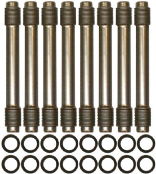 Stoterstangpijpjes, lengte 210mm, onbehandeld (8 stuks) met rubbers, 311109335