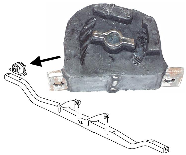 Aslichaam-/motorsteunlager T2 bus 211199231B