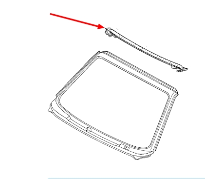 Afdichting uiteinde cabriokap Golf 1 tot 1984 155871349A 