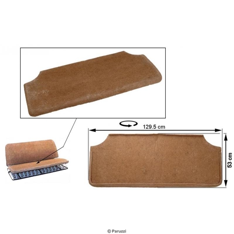 Achterbank vulling (paardenhaar) zit gedeelte. Kever 8/1955 T/M 7/1964 sedan 113885375B