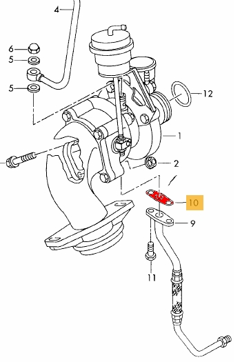 Olieslangpakkingt T4 2.5 TDI (incl. Syncro) 046145757A