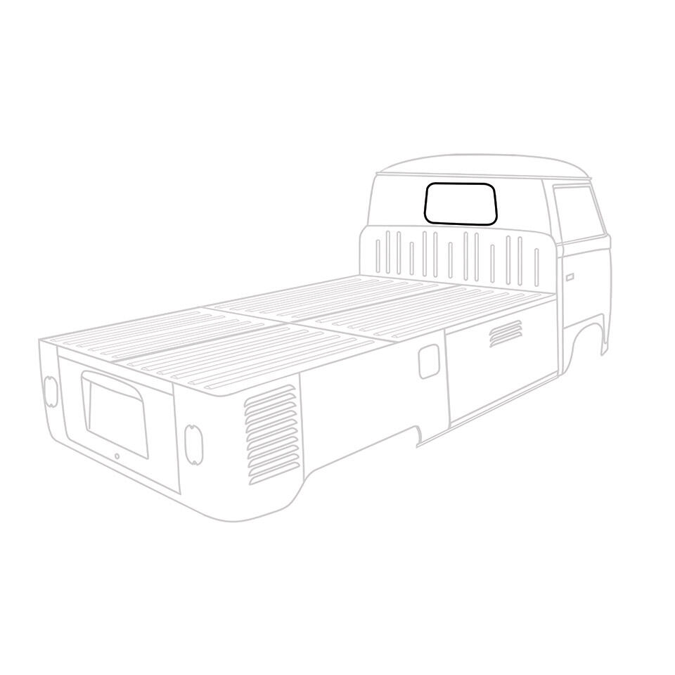 Achterruitrubber zonder lijstgroef. Bus T/M 1965 (ch 265 190 000) alleen pick up 211845521