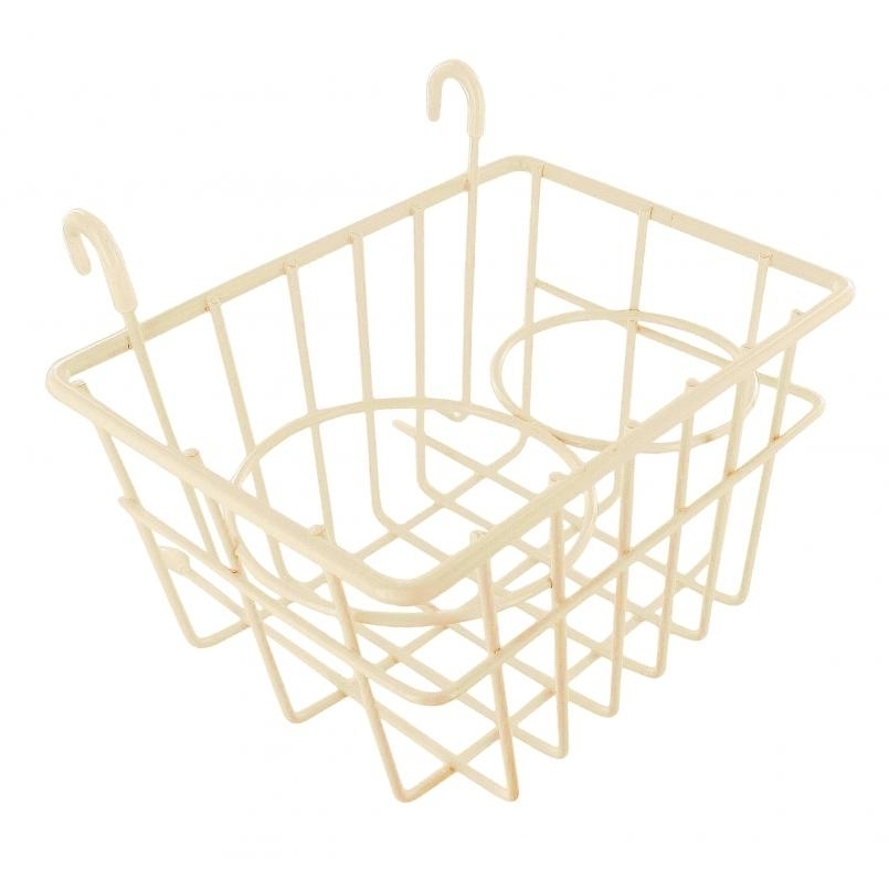 Opbergmandje met bekerhouders beige. T1