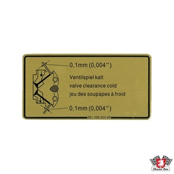 Sticker, aanpassing klepspeling 90100650300