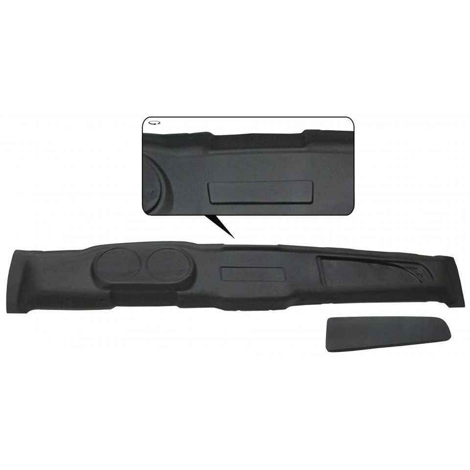 Dashboard voorzijde inclusief dashboardkastje zwart. Karmann Ghia 8/1971 en later 141857071B