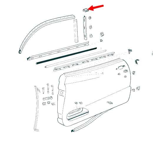 Rubbers bovenaan zijruitstijl Karmann Ghia 08/59-07/71, per paar 143853347