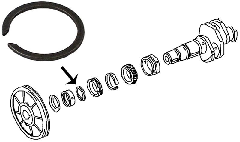 Borgclip / afstandsring krukas 111105227