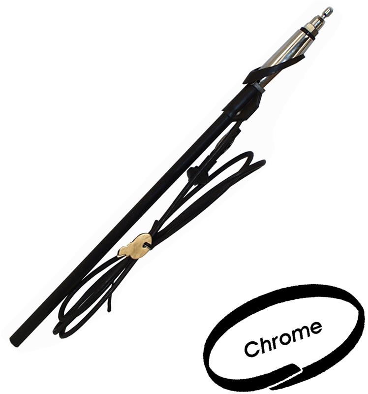 Antenne top montage, new style, verchroomd, lengte 970 mm 113035501