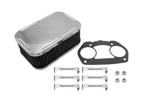 luchtfilter, rechthoekig, 63,5mm hoog. voor Empi HPMX, Weber IDF en Empi D Carburateurs