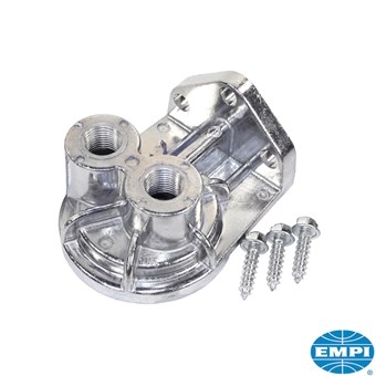 Oliefilter adapter met nipple, poorten boven