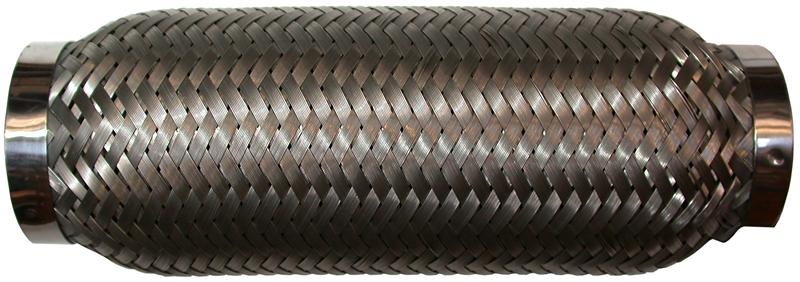 Flexibel uitlaatdeel, 51 x 165 mm. RVS