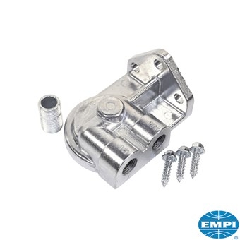 Oliefilter adapter met nipple, poorten rechts