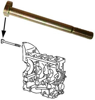 Motor aan bak bouten, (Set). Type 1 8/1966 en later (behalve automatische versnellingsbak) N0144111