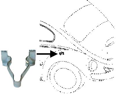 Clip voor bevestiging sier- / beschermingslijsten Kever / Type 3 (tm 07-1966)