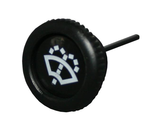 Knop ruitenwisser schakelaar dashboard (kort). Kever 8/1967 en later. Karmann Ghia 8/1967 T/M 7/1971. Bus 8/1967 T/M 7/1972. Type 3 8/1967 T/M 7/1971 111955549