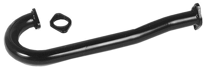 J tube, high performance, links. Ø 38 mm (Flens meegeleverd)