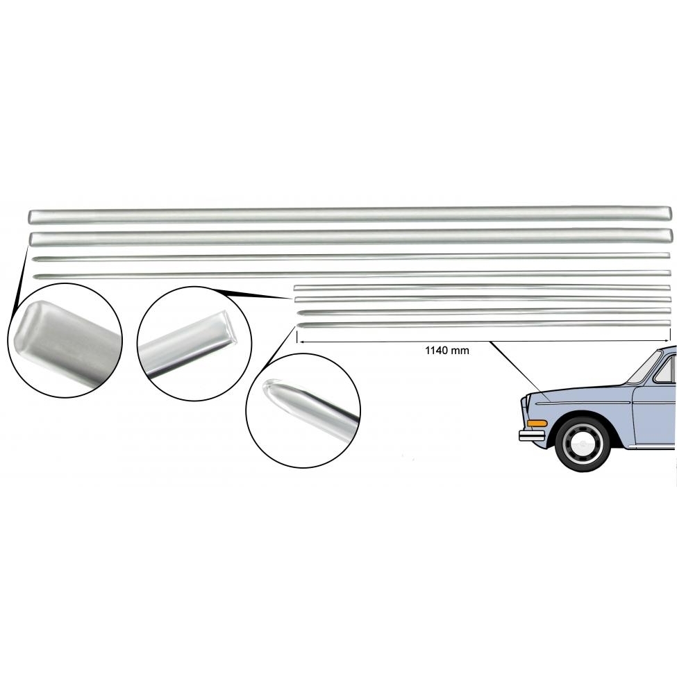Sierlijst set voor type 3 zonder parkeerverlichting 8-delig