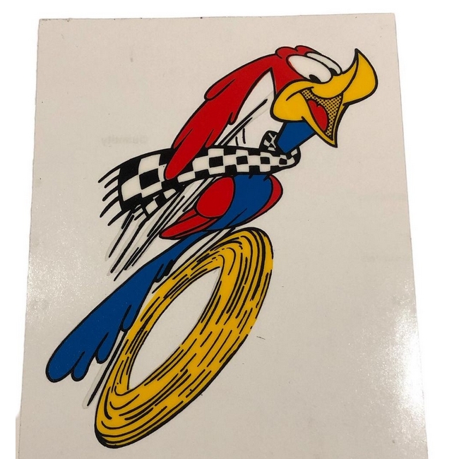 Sticker "Road runner" 11.5x14.5cm (binnenzijde / transprant) 